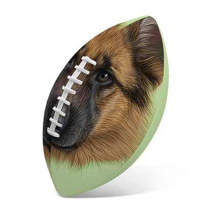 German Shepherd Dog Portrait Print Rugby Ball
