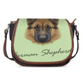 German Shepherd Dog Portrait Print Saddle Bag