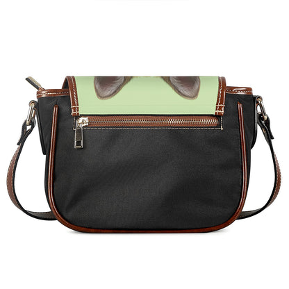 German Shepherd Dog Portrait Print Saddle Bag