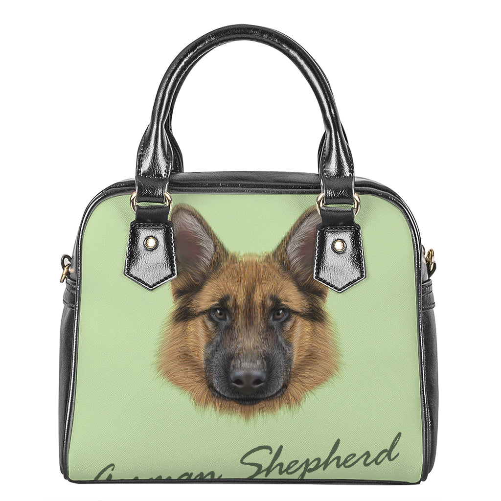 German Shepherd Dog Portrait Print Shoulder Handbag