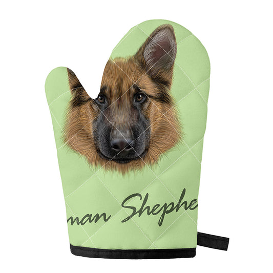 German Shepherd Dog Portrait Print Single Oven Mitt