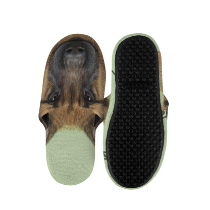 German Shepherd Dog Portrait Print Slippers