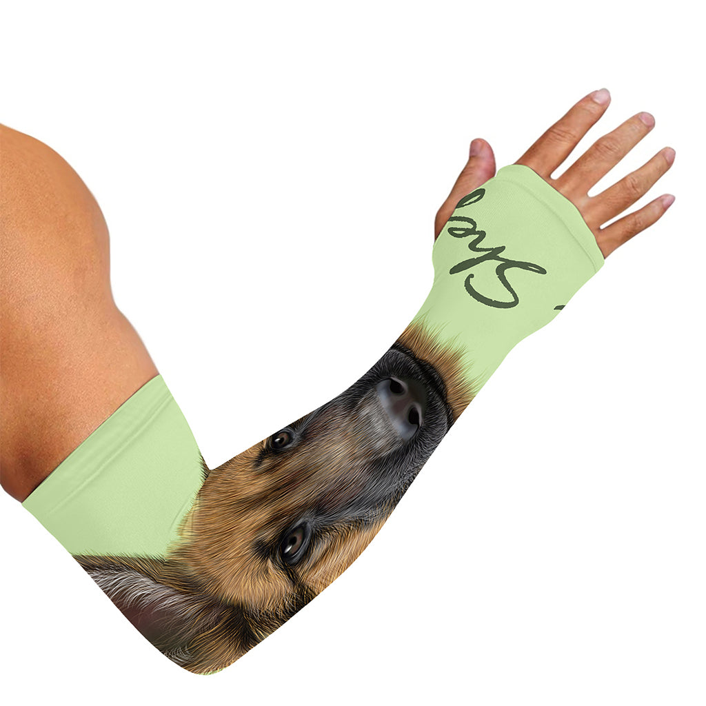 German Shepherd Dog Portrait Print Sun Protection Arm Sleeves