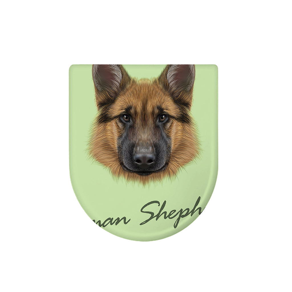 German Shepherd Dog Portrait Print Toilet Lid Cover
