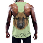 German Shepherd Dog Portrait Print Training Tank Top