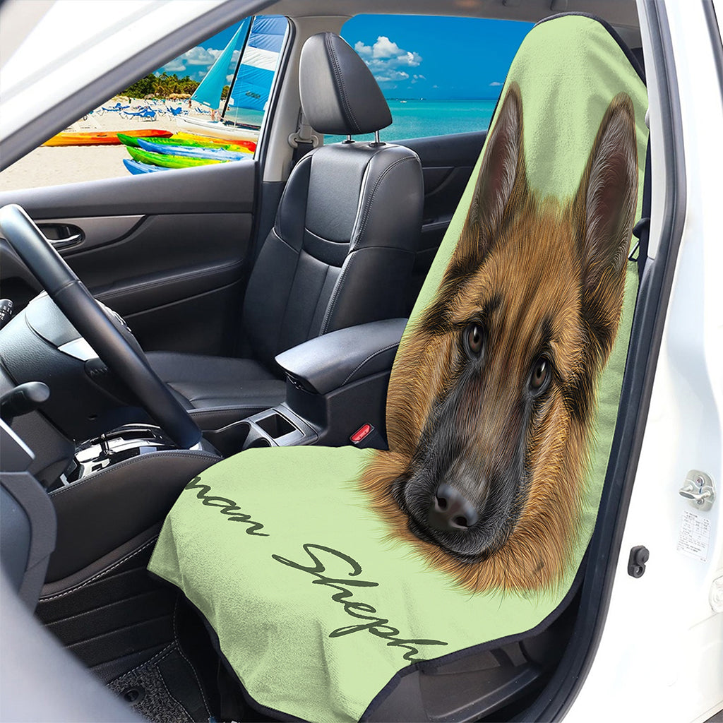 German Shepherd Dog Portrait Print Waterproof Car Seat Cover