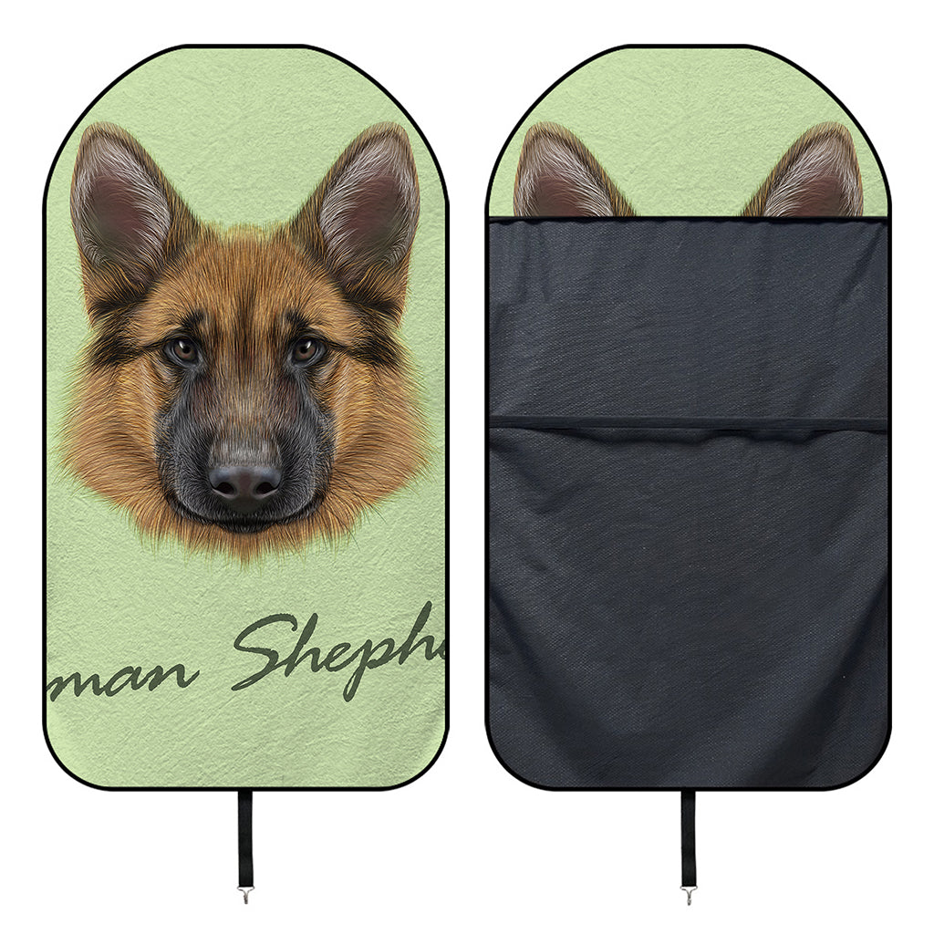 German Shepherd Dog Portrait Print Waterproof Car Seat Cover