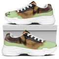 German Shepherd Dog Portrait Print White Chunky Shoes