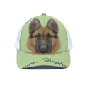 German Shepherd Dog Portrait Print White Mesh Trucker Hat