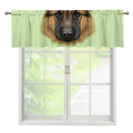 German Shepherd Dog Portrait Print Window Valance