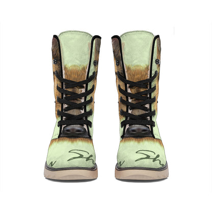 German Shepherd Dog Portrait Print Winter Boots