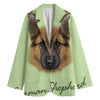 German Shepherd Dog Portrait Print Women's Blazer