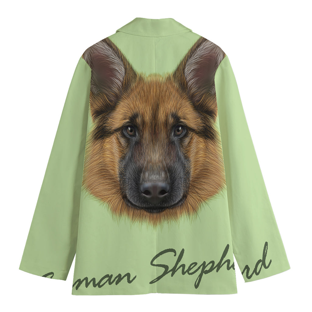 German Shepherd Dog Portrait Print Women's Blazer