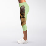 German Shepherd Dog Portrait Print Women's Capri Leggings