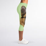 German Shepherd Dog Portrait Print Women's Capri Leggings