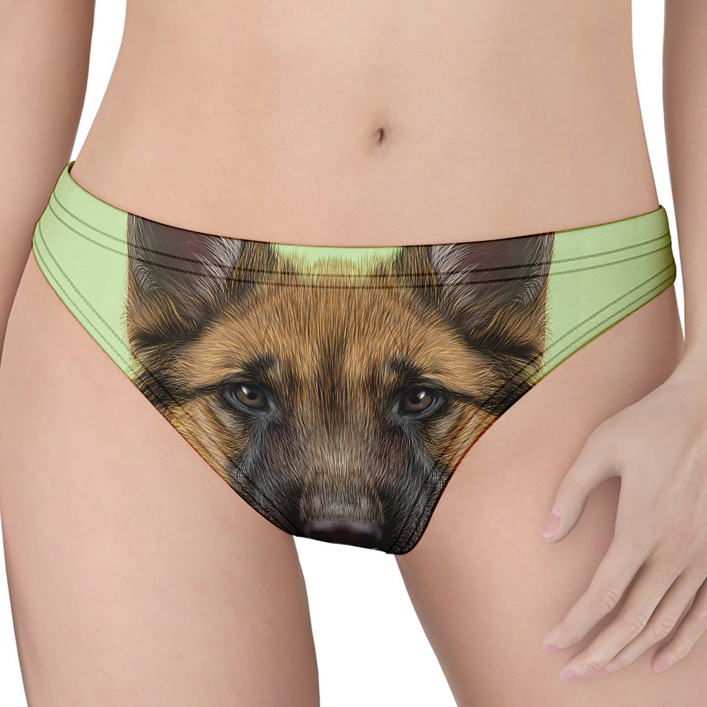 German Shepherd Dog Portrait Print Women's Thong