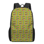 Ghana Kente Pattern Print 17 Inch Backpack