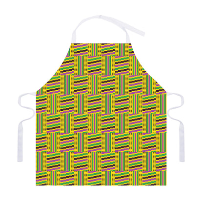Ghana Kente Pattern Print Adjustable Apron