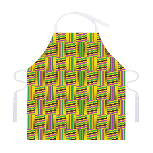 Ghana Kente Pattern Print Adjustable Apron