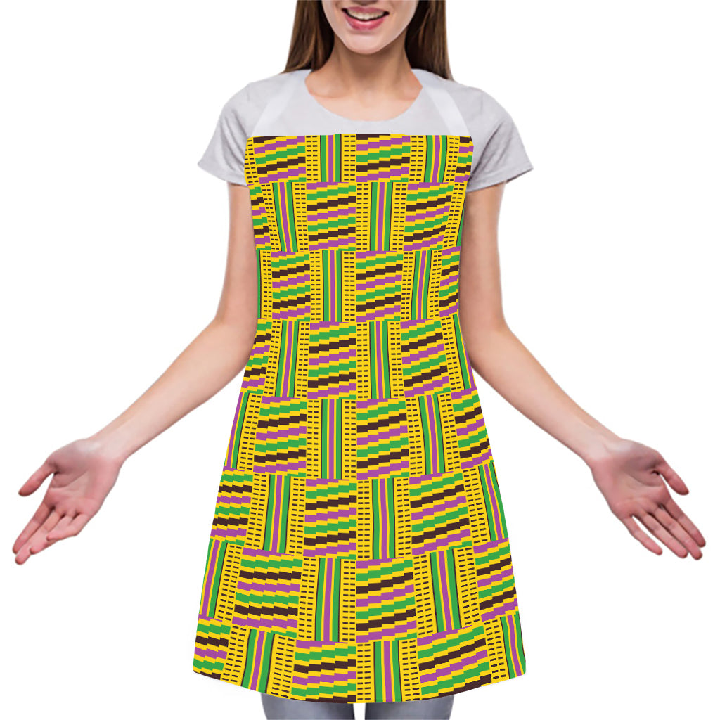 Ghana Kente Pattern Print Adjustable Apron