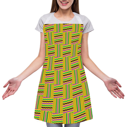 Ghana Kente Pattern Print Adjustable Apron