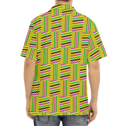 Ghana Kente Pattern Print Aloha Shirt