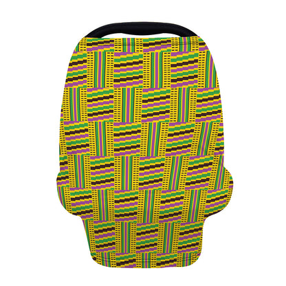 Ghana Kente Pattern Print Baby Seat Cover