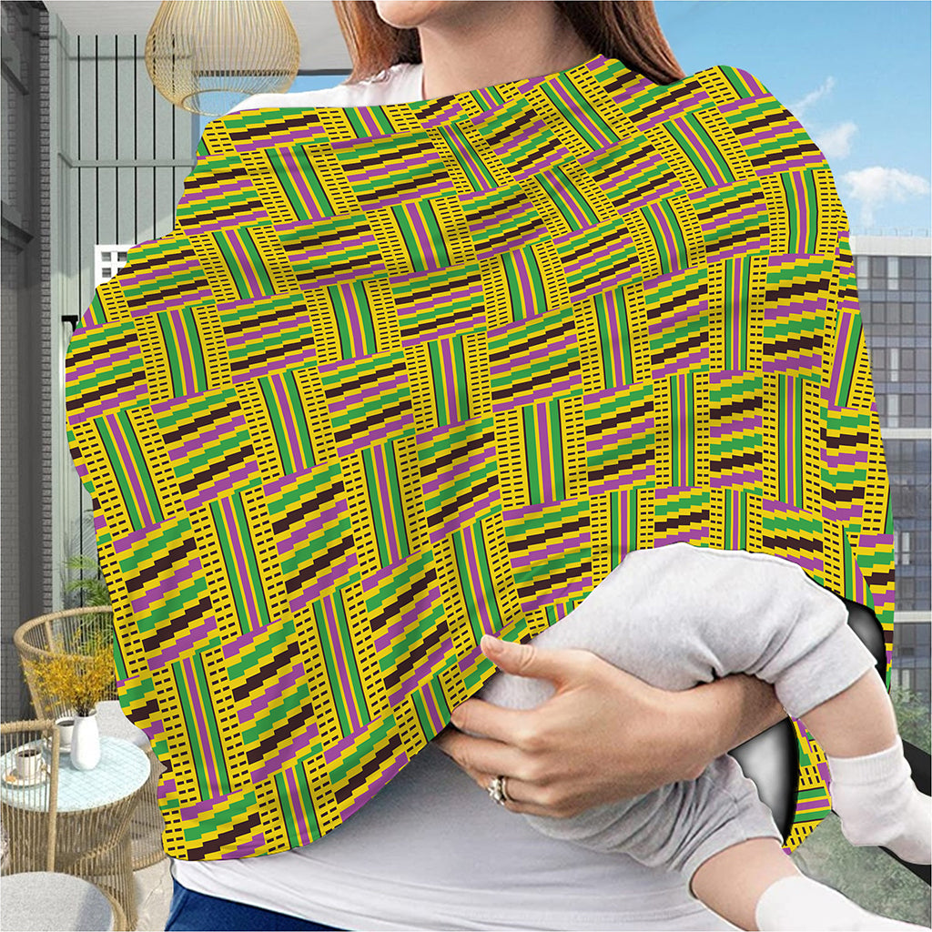 Ghana Kente Pattern Print Baby Seat Cover