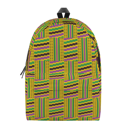 Ghana Kente Pattern Print Backpack