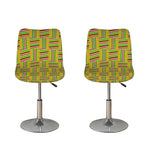 Ghana Kente Pattern Print Bar Stool Covers