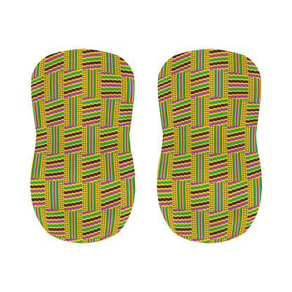 Ghana Kente Pattern Print Bar Stool Covers