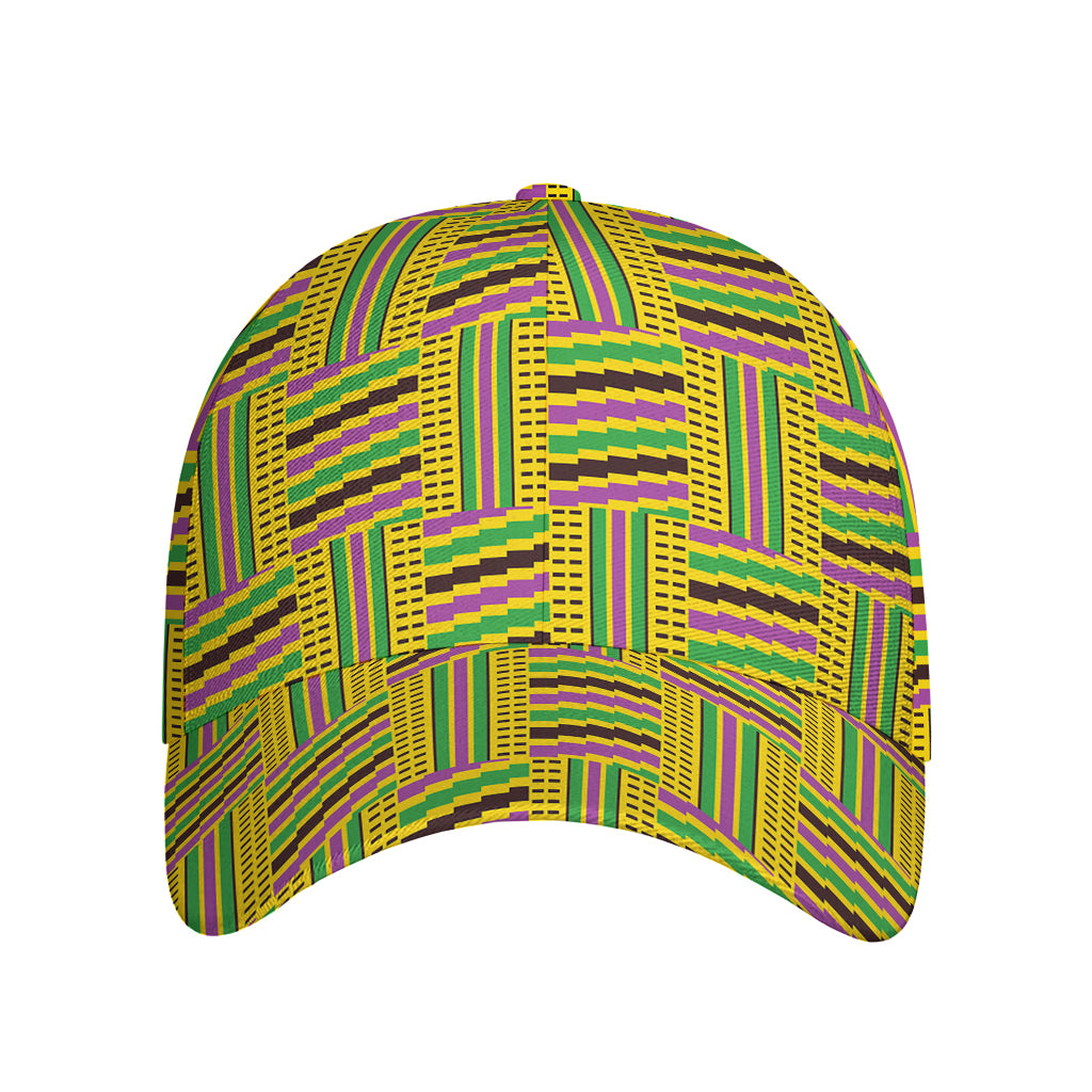 Ghana Kente Pattern Print Baseball Cap
