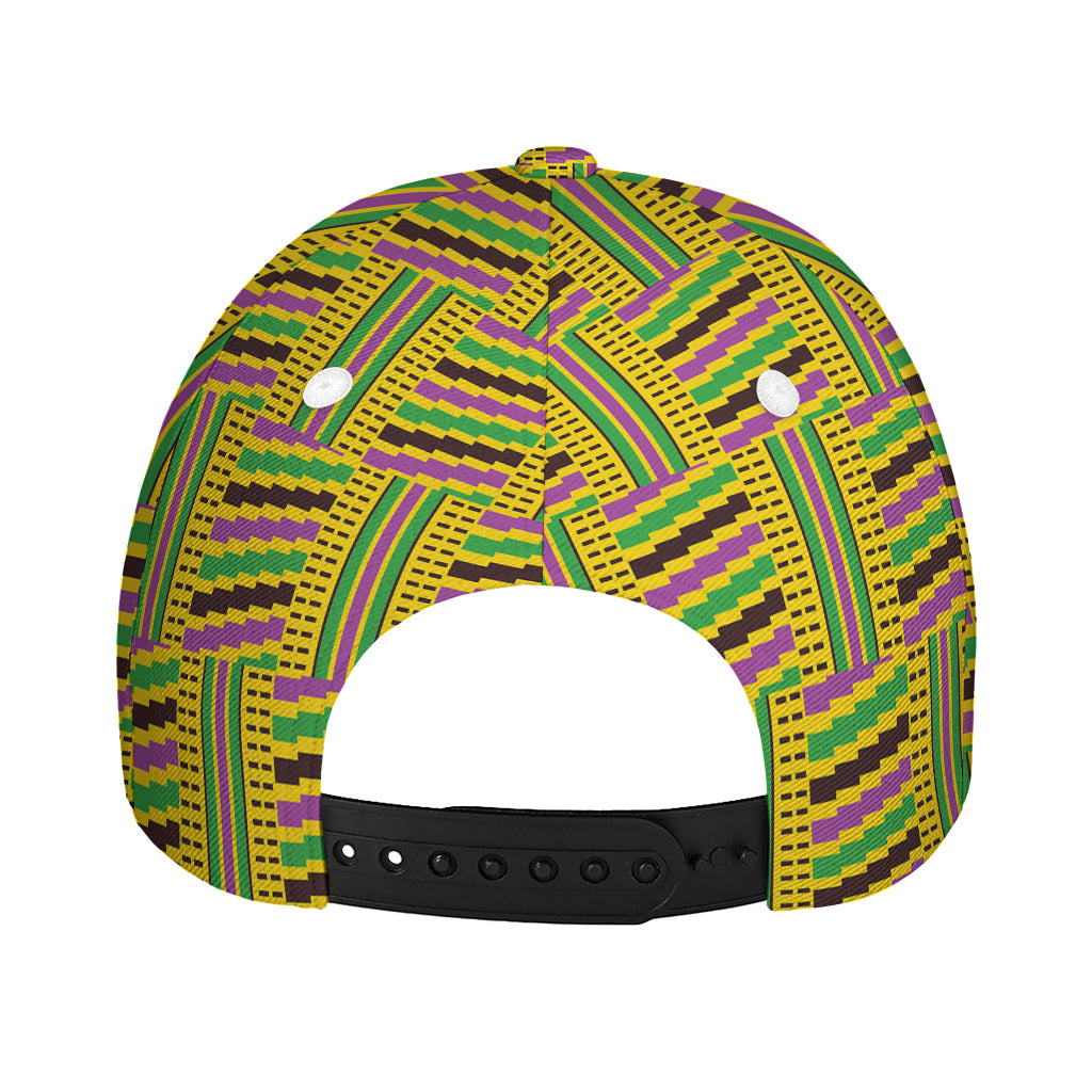 Ghana Kente Pattern Print Baseball Cap