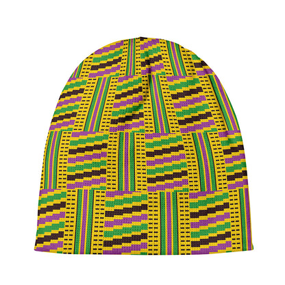 Ghana Kente Pattern Print Beanie