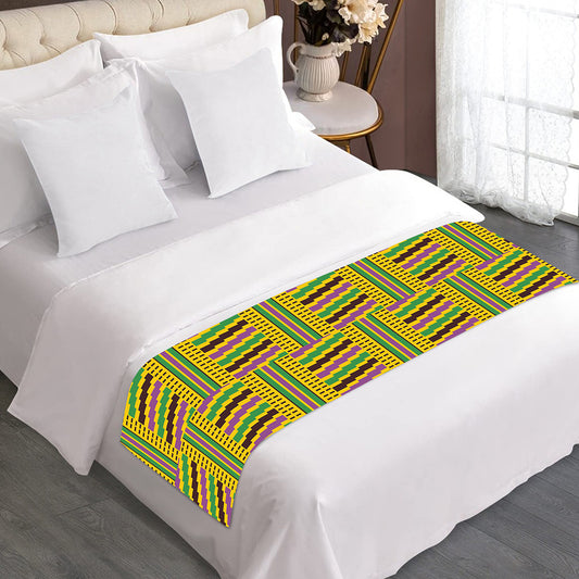 Ghana Kente Pattern Print Bed Runner