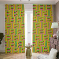 Ghana Kente Pattern Print Dimout Pencil Pleat Curtains