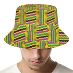 Ghana Kente Pattern Print Bucket Hat