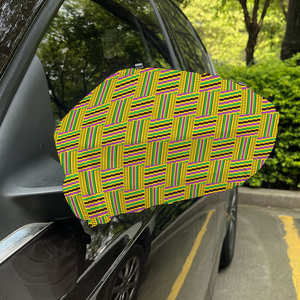 Ghana Kente Pattern Print Car Side Mirror Covers