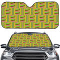 Ghana Kente Pattern Print Car Windshield Sun Shade
