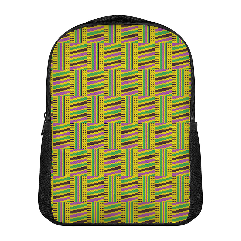Ghana Kente Pattern Print Casual Backpack
