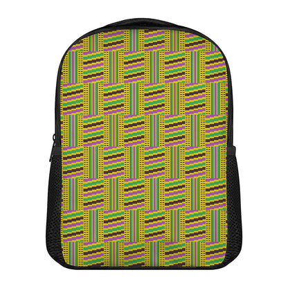 Ghana Kente Pattern Print Casual Backpack