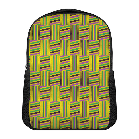 Ghana Kente Pattern Print Casual Backpack