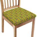 Ghana Kente Pattern Print Chair Cushion Cover