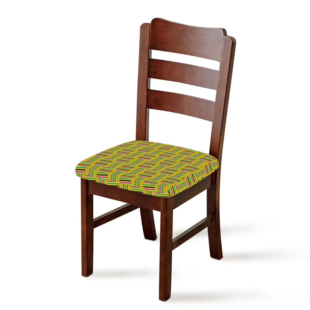 Ghana Kente Pattern Print Chair Cushion Cover