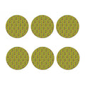 Ghana Kente Pattern Print Coaster Set