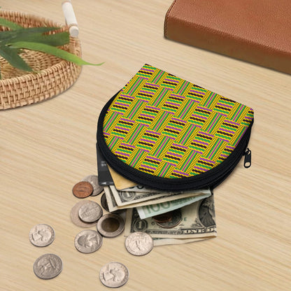 Ghana Kente Pattern Print Coin Purse