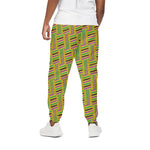 Ghana Kente Pattern Print Cotton Pants