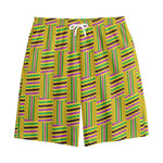 Ghana Kente Pattern Print Cotton Shorts