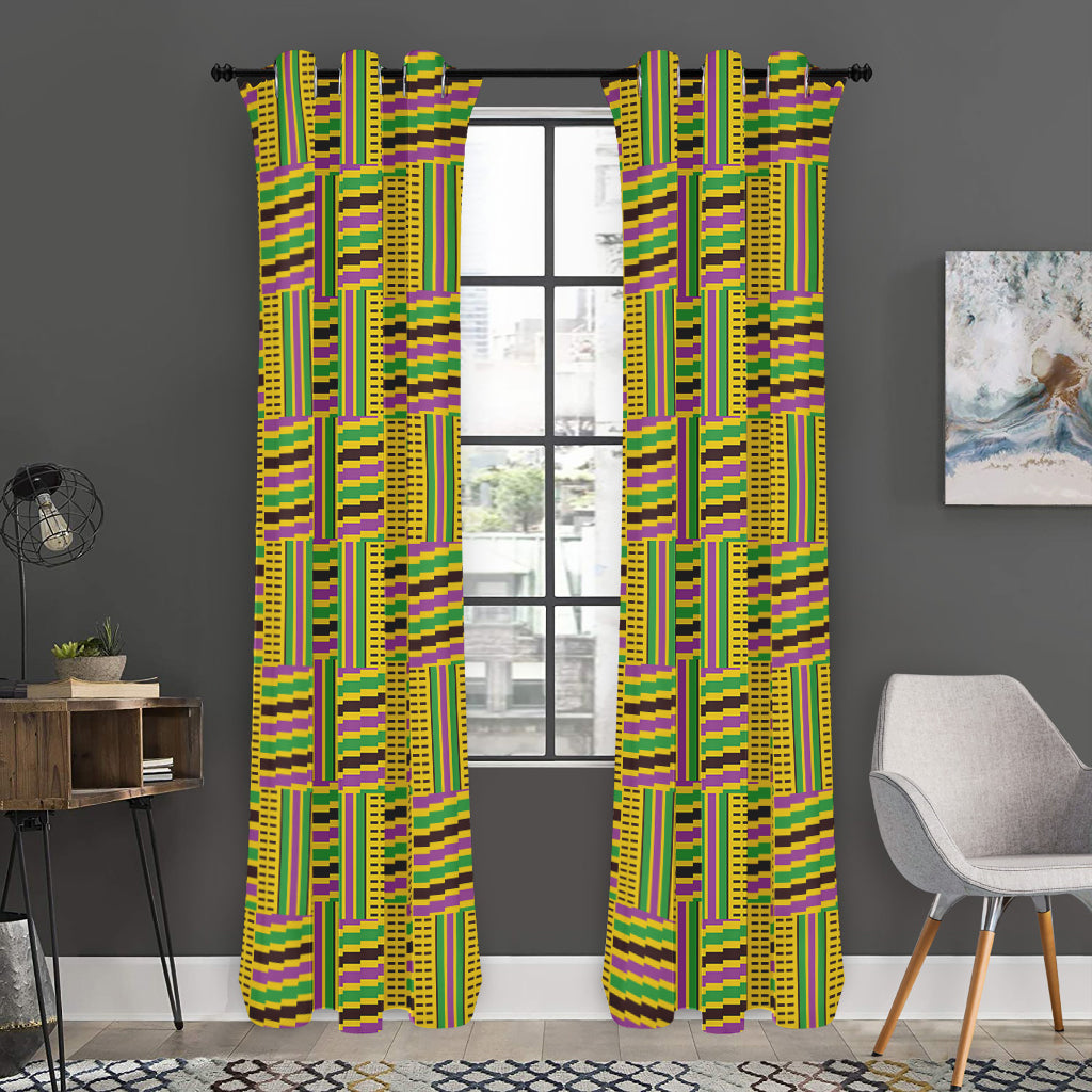 Ghana Kente Pattern Print Curtain