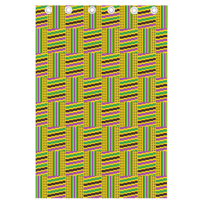 Ghana Kente Pattern Print Curtain
